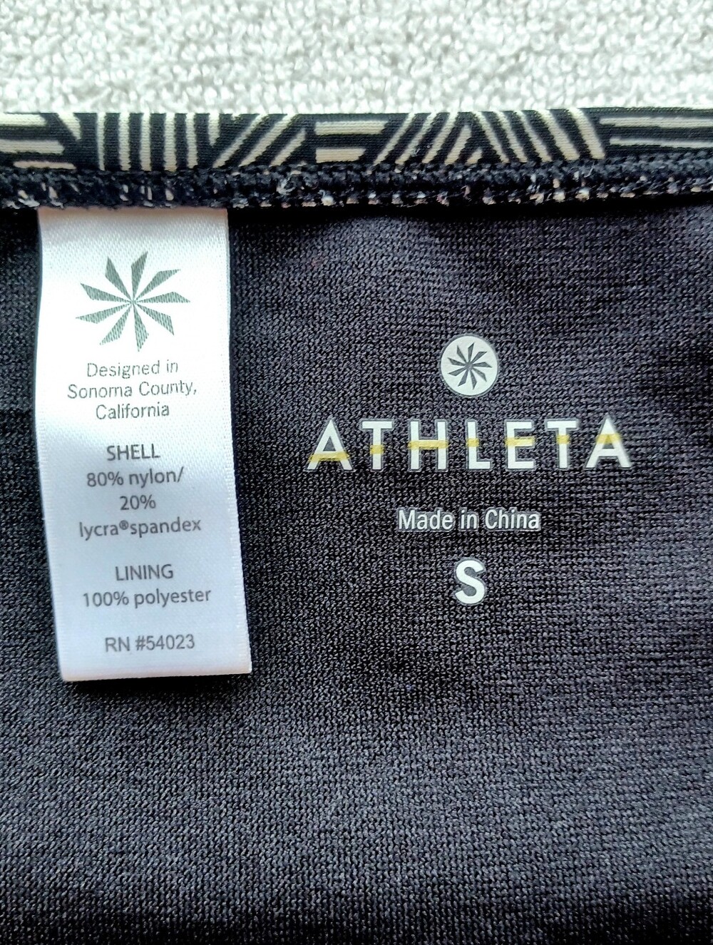 Athleta Black Geometric Strappy Hipster Bikini Bottom, Size S - Picture 14 of 15